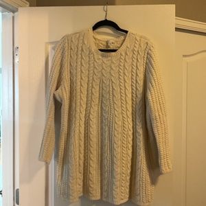 J. Jill plus size cable knit chenille sweater